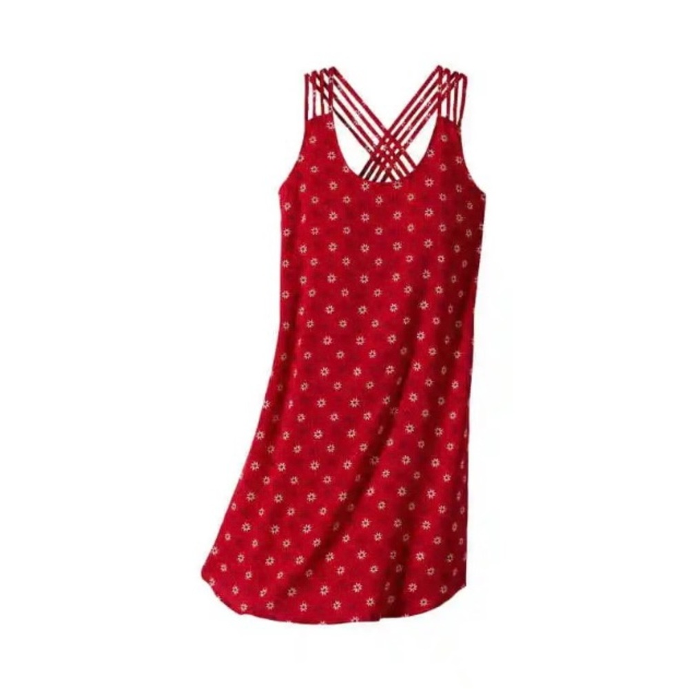 Mountain Khakis Emma Strap Dress Engine Red Size Medium